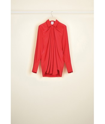 Iconic draped silk blouse en linge