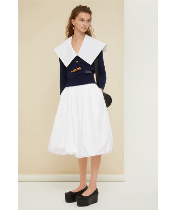 Sailor collar jumper in eco-friendly wool Livraison rapide