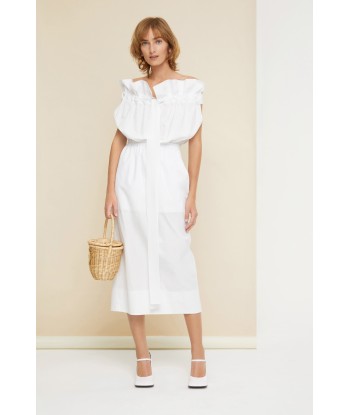 Grosgrain dress in organic cotton poplin acheter