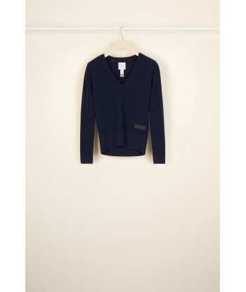 Sailor collar jumper in eco-friendly wool Livraison rapide