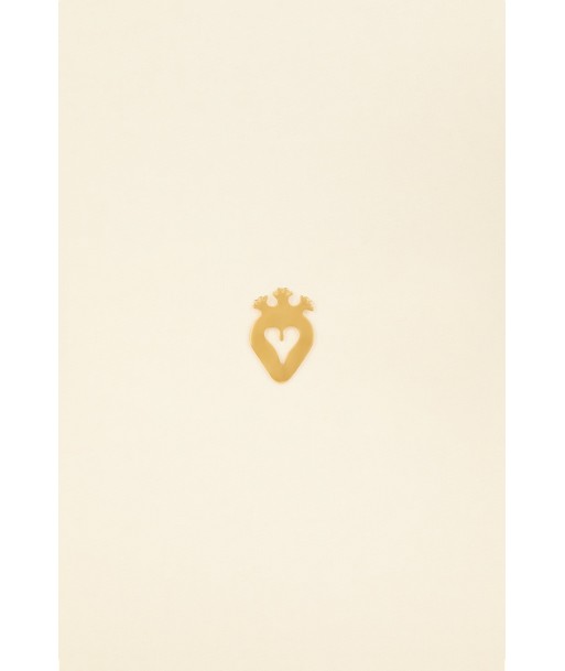 Cut-out heart brass brooch rembourrage situé sous