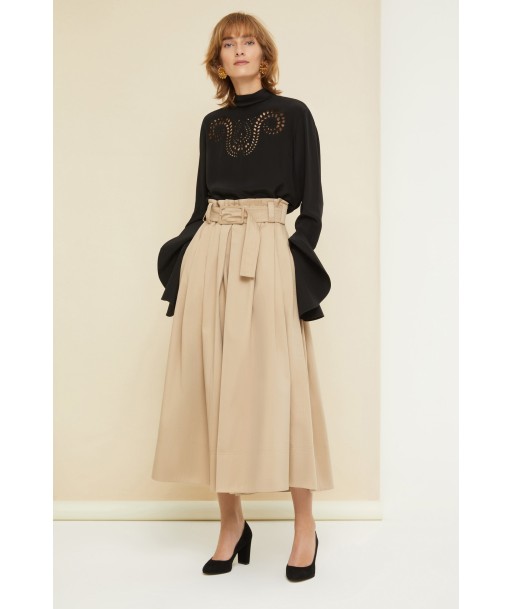 Cotton gabardine culottes in organic cotton Voir les baskets