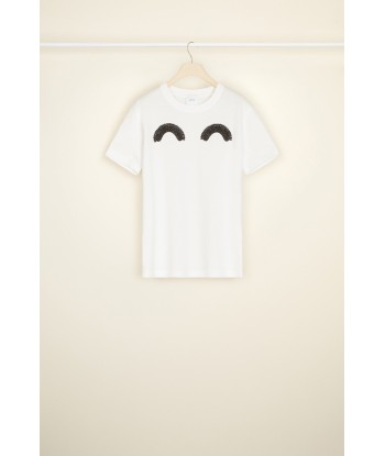 Embellished logo T-shirt in organic cotton Toutes les collections ici