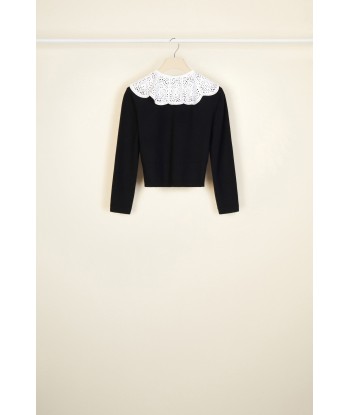 Cutwork collar cardigan Venez acheter