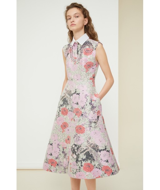 Cotton jacquard midi dress est présent 