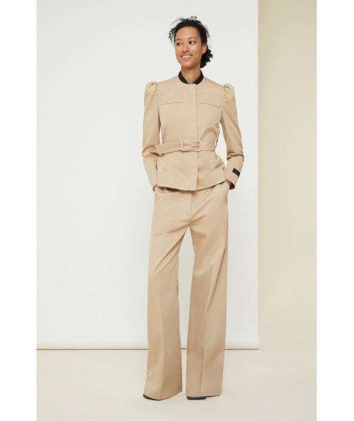 Cropped gabardine jacket in organic cotton Dans la société mordern