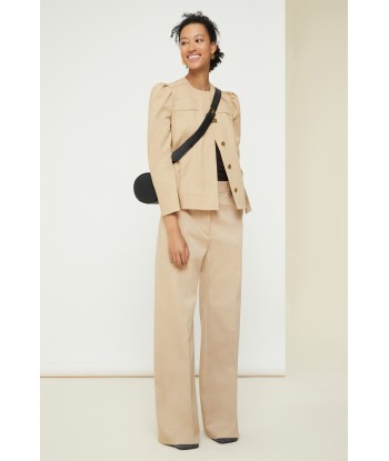 Cropped gabardine jacket in organic cotton Dans la société mordern