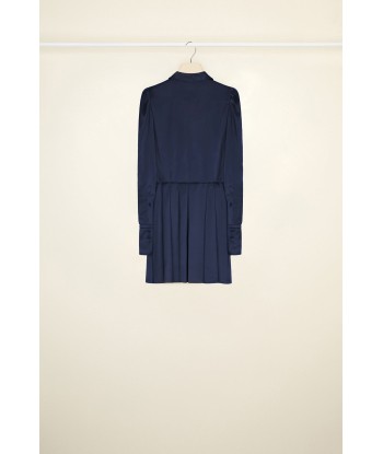 Pleated mini shirt dress Comparez et commandez 