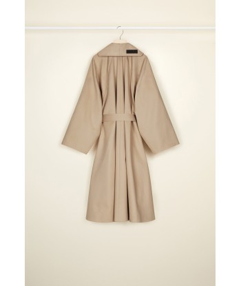 Oversized belted coat in organic gabardine plus qu'un jeu 