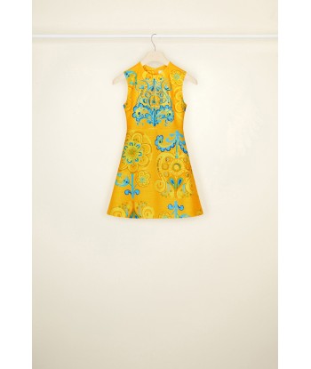 Embroidered mini dress in printed organic tweed l'achat 