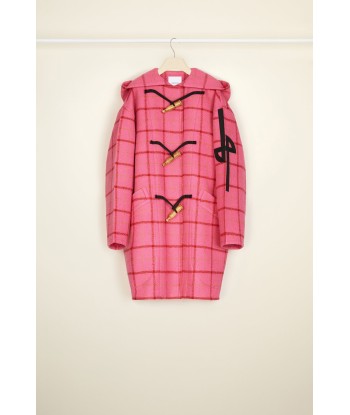 Checked wool duffle coat les muscles