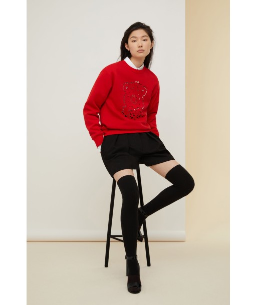 Openwork embroidery sweatshirt in organic cotton Venez acheter