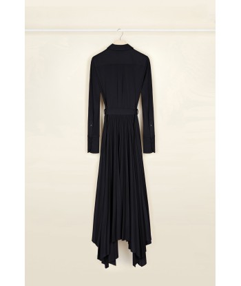 Maxi pleated shirt dress in eco-friendly jersey votre