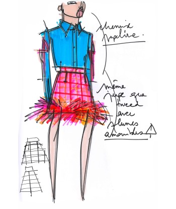 Checked wool mini skirt le concept de la Pate a emporter 