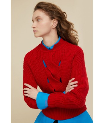 Cut-out cable knit jumper commande en ligne