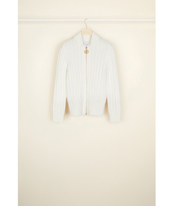 Zip-up rib knit cardigan Les êtres humains sont 