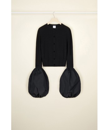 Cashmere and wool cardigan with detachable sleeves acheter