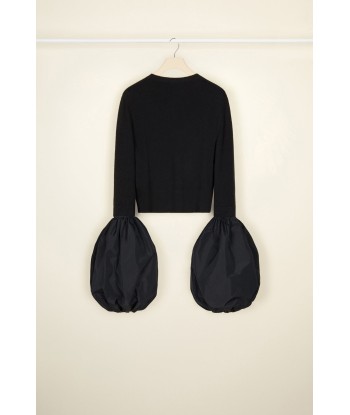 Cashmere and wool cardigan with detachable sleeves acheter