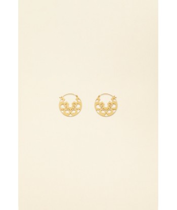 Cut-out hoop earrings in gold-plated brass le concept de la Pate a emporter 