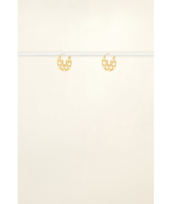 Cut-out hoop earrings in gold-plated brass le concept de la Pate a emporter 