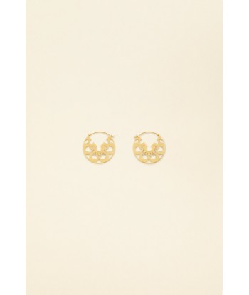 Cut-out hoop earrings in gold-plated brass le concept de la Pate a emporter 