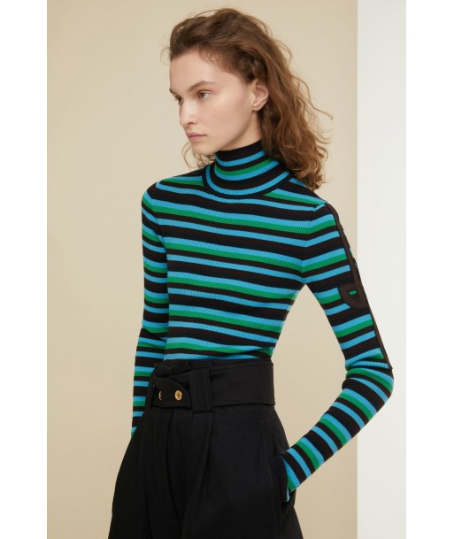 Striped high neck jumper 2024