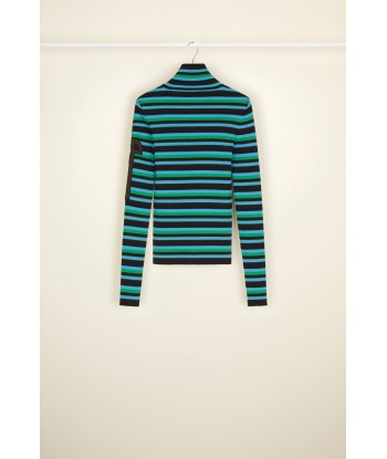 Striped high neck jumper 2024