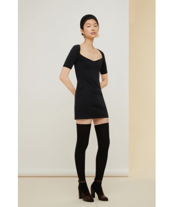 Knit mini dress with detachable sleeves pas cher chine