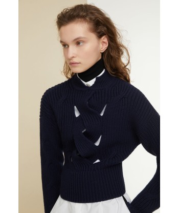 Cut-out cable knit jumper livraison et retour toujours gratuits