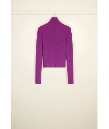 High neck rib knit jumper Par le système avancé 