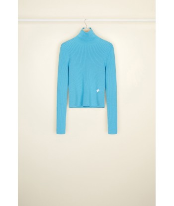 High neck rib knit jumper en stock