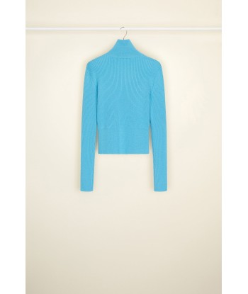 High neck rib knit jumper en stock