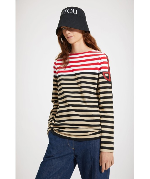 Multicoloured Breton top in organic cotton Comparez et commandez 