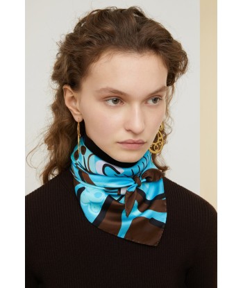 Floral print silk foulard 2024