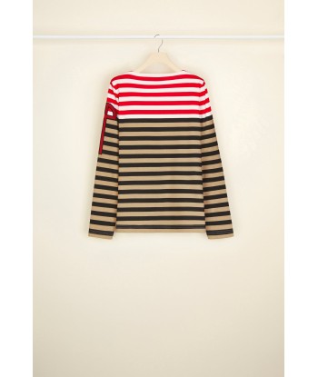 Multicoloured Breton top in organic cotton Comparez et commandez 