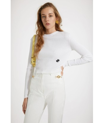 Fitted rib knit jumper in organic cotton shop