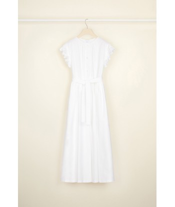 Ruffle sleeve maxi dress in organic cotton pas cheres