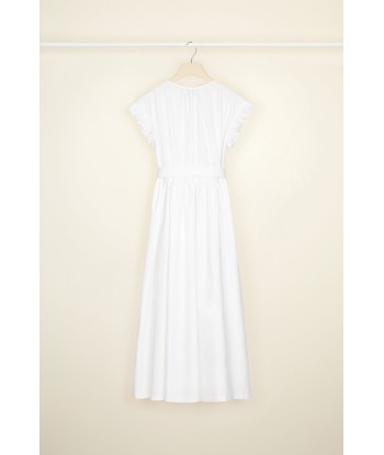 Ruffle sleeve maxi dress in organic cotton pas cheres