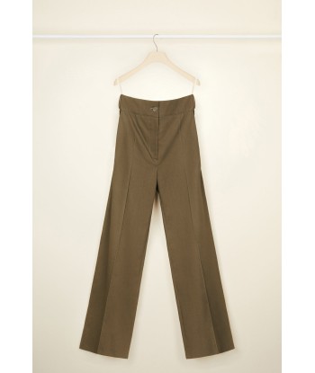 Long tailored trousers in organic cotton de technologie