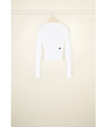 Fitted rib knit jumper in organic cotton shop