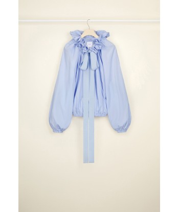 Drawstring collar top in organic cotton Vous souhaitez 