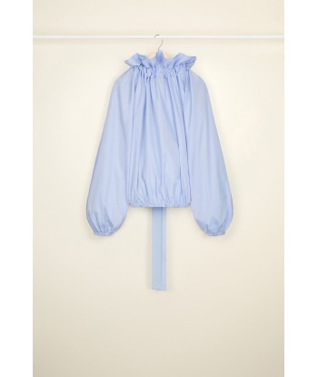 Drawstring collar top in organic cotton Vous souhaitez 