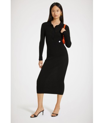 Knit polo midi dress in organic cotton meilleur choix