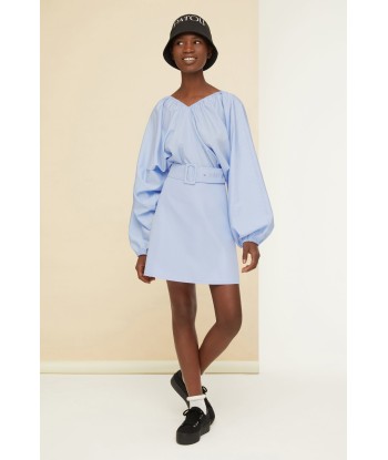 Elasticated mini dress in organic cotton Comparez et commandez 