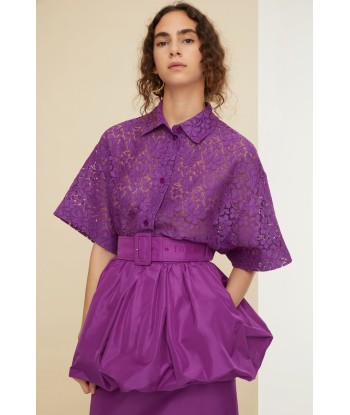 Short-sleeved shirt in eco-friendly lace Découvrez la collection