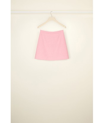 Iconic mini skirt in cotton bouclé la colonne vertébrale