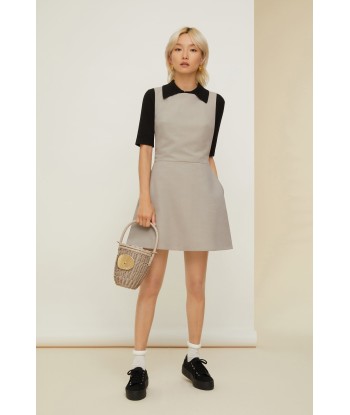 Pinafore mini dress in organic cotton and wool prix pour 