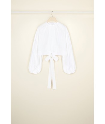 Cropped volume top in organic cotton store