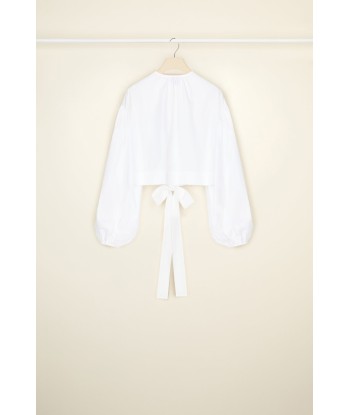 Cropped volume top in organic cotton store