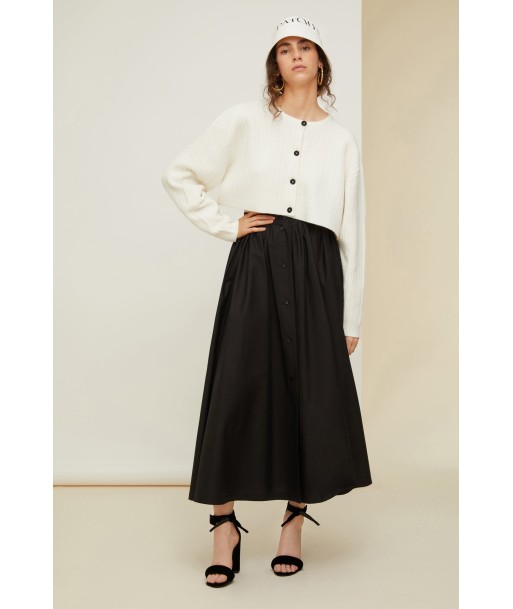 Buttoned maxi skirt in organic cotton 2 - 3 jours ouvrés.